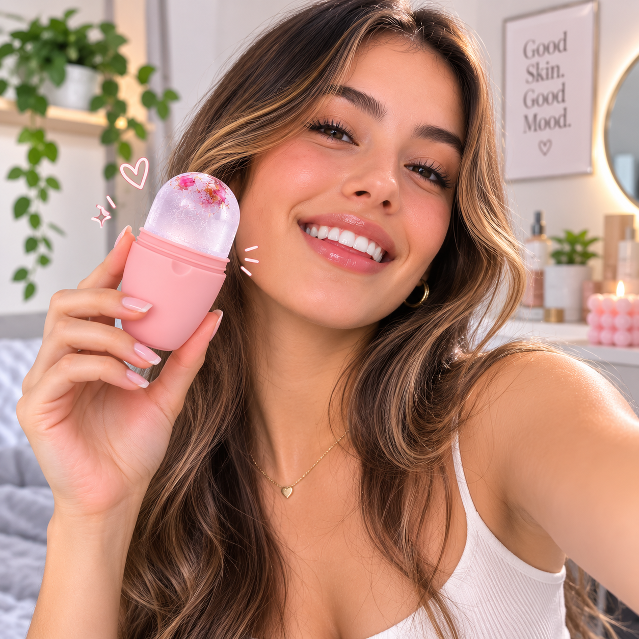 Rodillo De Hielo Para Cara Y Ojos: Refresca y revitaliza tu piel.