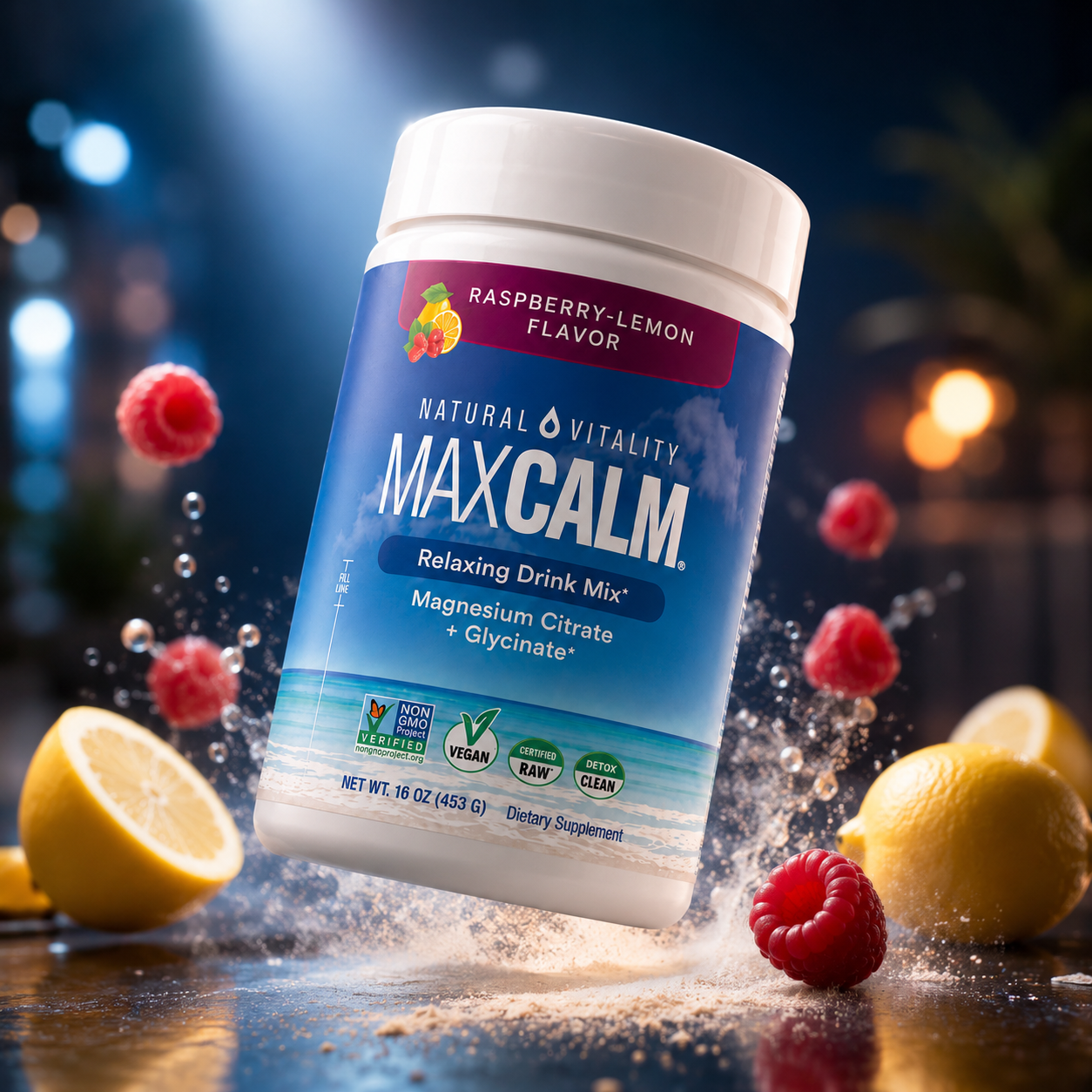Maxcalm Relaxing Drink Mix: Tu momento de bienestar diario.