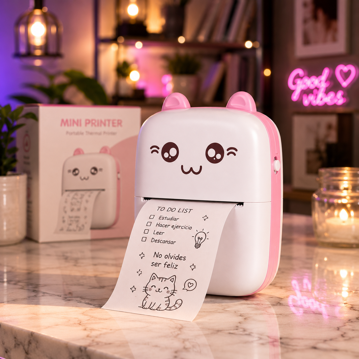 Mini Impresora Portatil: Imprime donde quieras, sin tinta.